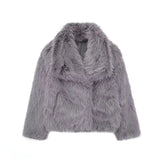 New Artificial Fur Effect Short Fashion Coat