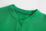 Spring Pocket Baggy Shirt Elastic Waist Pant