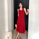 Zingj French Style Hepburn Style Sleeveless Vest Knitted Dress Is A New High-End Waist Slim Dress For Women In