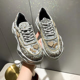 Fashion Water Drill Old Father's Shoes In The Autumn Of 2023, The New Korean Version Of Breathable Muffins Follow The Trend Of Leisure Sports