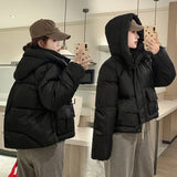 Cotton-Padded Jacket Women's Short Style 2024 New Winter Cotton-Padded Jacket Korean Version Loose And Thick Bread Jacket Small Cotton-Padded Coat-Outfit