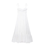 Spring Series Laminated Decorative Poplin Suspender Dress