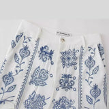New Embroidery Fashion Baggy Trousers Wide-Legged Pants