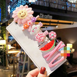 Pcs/Set Girls Cute Cartoon Animals Fruit 5 Cm Hairpins Children Lovely Hair Clips Barrettes Gift Kids Hair Accessories