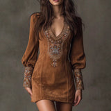 And Autumn 2025 Spring And Autumn Collar Printing Long-Sleeved Jacket Jacket Single Buckle Personality Coat Small