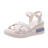 Zingj Thick-Soled Sandals Women's Summer 2023 New Muffin Shoes Fashionable High-Heel Large-Size Women's Shoes