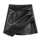 Future Traf Skirt Office Lady Above Knee Non Strech A Line Leather Mini Skirts Korean Version Fashion The Price
