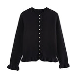 Women's Clothing 2025 Spring New Fashion Casual Temperament Folding Decorative Knit