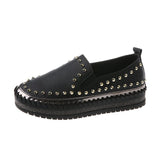 Size Casual Shoes For Women In Spring 2023 New Love Shoes With Thick And Flat Rivets And Fashionable Women's