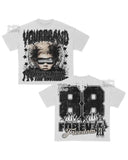 Pattern Retro Style Original Gothic Hip Hop Animation Printing Oversized T-Shirt Loose Casual Short Sleeves For Men And