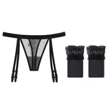 Slim Yarn Embroidery Garter Garter Spicy Legs Showing Thin Black Silk Velvet T Trout Garter Garter