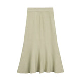 Zingj Waxy Knit Fishtail Skirt Skirt Female Fall Winter Drop Feeling Package Hip Long Skirt With Sweater Knit Skirt Women's