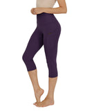 Women's Yoga Pants Large Size Seven Cents Trousers Pocket Solid Color High Waist Fitness Exercise