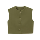 New Series Breasted Round-Neck Vest