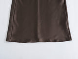 New Autumn Silk Satin Style Lingerie Dress