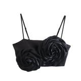 New Summer Embossed Flower Halter Jacket With Solid Color