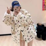 Disney Mickey Minnie Cartoon Fleece Coat- Outfit