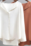 Spring Blusas Loose Women Tops and Blouses Solid Chiffon Blouse Women Long Sleeve Button Women Shirt Office Lady