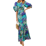 Women's Dress 2025 New Fashion Dress Prints Small Dais With Daiss In The Countryside To Dress Round And Round Fishtail
