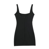 New Solid Color Slimming And Slim Short Suspender Dress