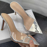 Women's New Temperament Women's Shoes In The Summer Of 2025, With Transparent Words With Fine Heeled Sandal
