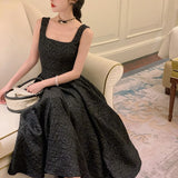 Women Vintage Elegant Party Sleeveless Midi Dress Lady Evening Party A Line Fashion Prom Female Clothing