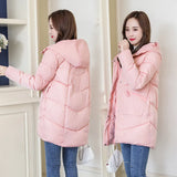 2024 Autumn And Winter Korean New Version Of Thick Down Padded Jacket Padded Coat Female Long Padded Jacket Ins Bread Suit-Outfit