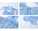 Pure Summer Baby Blue Ruffle Crop TopOutfit