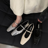 Zingj Silver French Spring And Autumn Small Single Shoes Women's 2024 New Hot Style With Skirt Mary Jane Evening