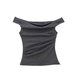 New Wrinkle Design Slim Fashion Blouse