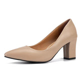 Zingj Single Shoes Women's Thick Heels 2023 Autumn New Pointed Work Shoes With A Shallow Mouth And A Simple Korean Version Of High
