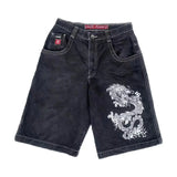 Vintage Hip Hop Y2k Skateboard Denim Shorts Baggy Harajuku Alphabet Street Shorts