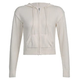 Women's Dress Autumn / Winter Ins Internet Celebrity Solid Color Hooded Pocket Sweater Coat