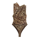 New Silk Mesh Slim Sexy Asymmetrical Jumpsuit