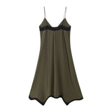 New Color Matching Fashion Suspender Dress