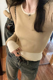 Style Jumper Color Minority Long-Sleeved Sweater Women's Autumn And Winter New Small Short Style Bottom Sweater