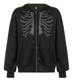 New Hoodie Jersey Women Loose Street Sports Zipper Open Shirt Y2k Coat