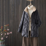 Autumn And Winter Light Down Jacket Female Long White Duck Velvet Fashion Foreign Style Retro Auspicious Cloud Standing Collar Coat Tide-Outfit