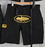 High Street Multi-Pocket Cruise Ship Printed Shorts Men's Fashion Brand Summer Loose Overalls Shorts