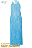 Women's Sexy Cover Ups Casual See Through Hollow Out Sleeveless Bikini Swimsuit Swimwear Side Split Beach