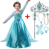 Winter Dress New Queen Halloween Costume For Kids Cosplay Dresses Princess disfraz carnaval vestido de festa