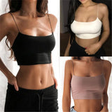 New Fashion Women Sexy Crop Tops Solid Summer Camis Women Casual Tank Tops Vest Sleeveless Crop Tops