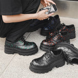 Zingj Celebrity Niche Crack Big Head Shoes Korean Version Of Versatile Thick Derby Shoes Fashion