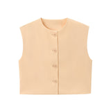 New Series Breasted Round-Neck Vest
