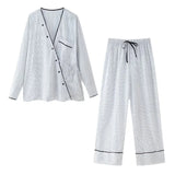 Spring Striped Shirt 2010782 Pajamas Style Trousers