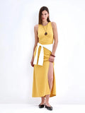 Autumn And Winter Hot Vest Sweater Skirt Elegant Open Fork Tight Skirts