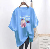 casual women's T-shirt Ulzzang streetwear Kawai fruit print T-shirt Korean shirt Harajuku short-sleeved camiseta