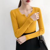Zingj Women's Autumn And Winter Knitted Sweater With 2023 New High-End V Tie Bottom Slim White Long-Sleeved