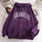 New Zipper Hoodie Los Angeles California Coat