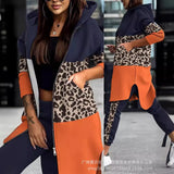 Zingj New 2023 Women's Hooded Coat Pants 2-Piece